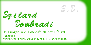 szilard dombradi business card